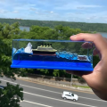 Titanic Cruise Ship Unsinkable Fluid Drip Bottle Decoration - Acrylic Design - Ice Berg And Ship - Car Dashboard Decoration. 