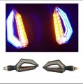 Universal Motorcycle bike DRL Indicator With Flow Light Lava. 