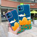 dienya Case For Huawei Mate 20 Case Oil Painting Mountain Moon Thin Shockproof Square Edge Silicone Casing Full Lens Cover Camera Protect Cases Softcase. 
