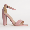 Women's Fashion Block Heel Sandals in Black, Maroon, Red, Blue, White, Light Pink, Silver, and Golden. 
