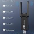 Wifi dongle, ElecMoga 1200Mbps USB WI-FI Adapter Dual Band 5.8GHz / 2.4Ghz Mini Wireless Network Support PC Desktop Laptop Tablet, Compatible with Windows XP/Vista/7/8/10 Maç OS X 10. 