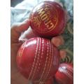 Crown Cricket Hard Ball color Red and White 1 PC. 