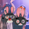 Cartoon Face Cover Exquisite Shape Zootopia Movie Themed Dress-Up Masque Face Cover. 