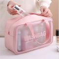2022 Waterproof PVC Cosmetic Bag Large Capacity Travel Makeup Bags Translucent Toiletries Storage Pouch Women Make-up Wash Bag. 