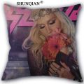 kesha Pillowcase Custom Cotton Linen Square Decorative Pillow Cases Cover Zippered 45x45cm one side. 