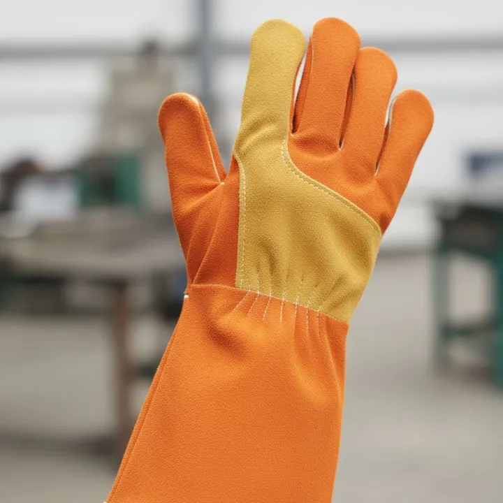 Leather Welding Gloves | Heat-Resistant Protective Work Gloves for ...