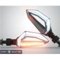 Lava Eagle  Style DRL indicators-Turn Signal For Bikes/Motorcycle-White-Orange. 