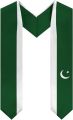 Pakistan Flag Graduation Stole Sash unisex for international student. 
