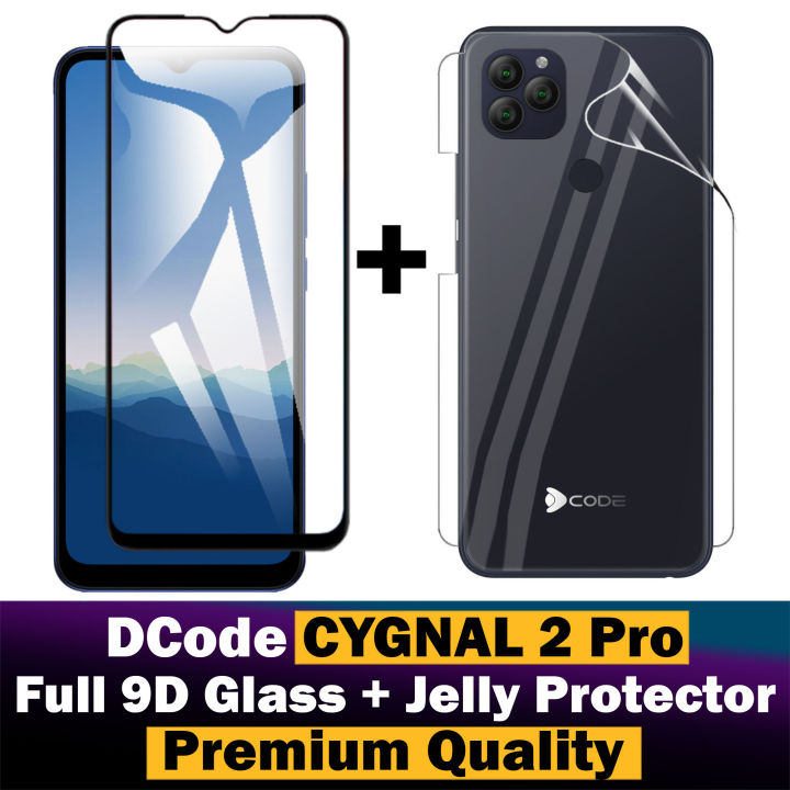 Dcode Cygnal 2 Pro Glass Protector 5D-10D-11D-21D-9D Glass Full Coverage + Back Protector Transparent Hydrogel Soft Film jell Protection For Dcode Cygnal 2 Pro