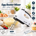 Electric Hand Mixer & Egg Beater | Handheld Cake Baking Mixer with Stainless Steel Beaters for Whisking & Mixing | Electric Whisk & Cream Mixer. 