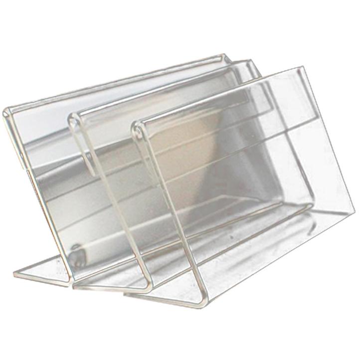 30Pcs Sign Display Holder Price Name Card Tag Mini Sign Label Counter Top Stand Case 6cm x 4Cm