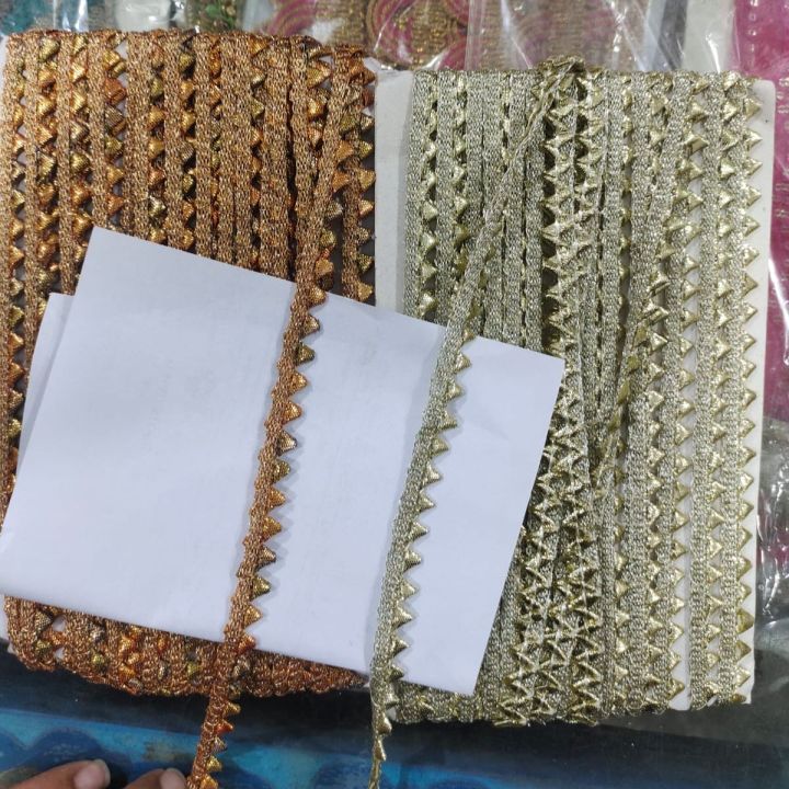(Fancy  Gotta Patti Lace For dupatta and shirt/ Fancy Lace For Women Clothes