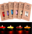 Pack Of 10 - Romantic Floating Light Sweet none Scented Wax Candles. 