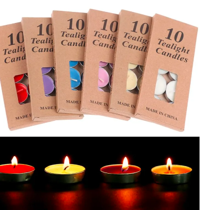 Pack Of 10 - Romantic Floating Light Sweet none Scented Wax Candles