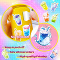 Bubble Milk Tea Stickers 50pcs Bubble Milk Tea Sticker Set Waterproof Diy Decal Kit for Phone Laptop Skateboard Cute Graffiti Design for Southeast Asian Buyers Cute Bubble Tea Stickers. 