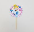 CINDERELLA THEME CUPCAKE TOPPER - PACK OF 10 CUPCAKE TOPPERS - CINDERELLA CUPCAKE TOPPERS. 