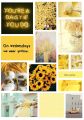 Yellow sticker sheet, A5 uncut brught , sunflower cute, journaling | Mobile laptop | cool poster. 