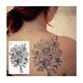 Waterproof Temporary Tattoo Forest Dragon Tattoos Sticker for Makeup Body Art Tattoo Black Big Skull Flower Tatto Men Women. 