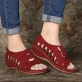 Women Orthopedic Wedge Sandals - Comfortable Open Toe Cutout Casual Summer Shoes for Ladies Soft Sole Walking Slippers Chappal. 