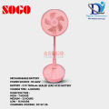 SOGO Rechargeable Desk/Table USB Portable Fan With Height Adjustment (JPN-523). 