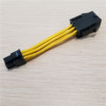 Standard PCI-e PCIe 6pin to Mini for MAC graphics card power cable made of 18AWG wire 5cm. 