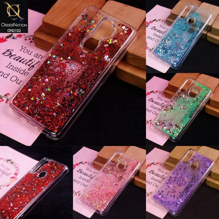 Oppo%20A5%202020%20-%20Light%20Pink%20-%20Cute%20Love%20Hearts%20Liquid%20Glitter%20Pc%20Back%20Case%20-%20Image%203