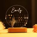 customized lamp with name & earrings stand perfect gift for wife, grils acrylic lamp with light. 