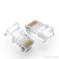 50 Pcs RJ45 Gold-plated AMP RJ45 CAT6 CAT5E Modular Plugs Network Connector 8P8C. 