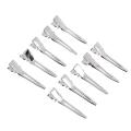 10Pcs Single Prong Hair Clip 4.5cm Alligator Flat Clips Metal Hairs Accessories MJ. 