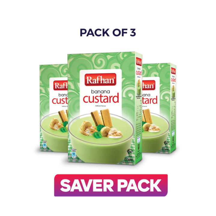 Rs.30 off on Pack of 3 of Rafhan Dessert Banana Custard - 275G | Daraz.pk