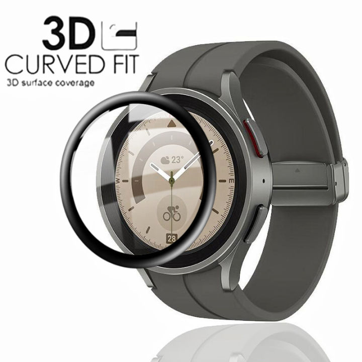 3D Curved Screen Protector for Samsung Galaxy Watch 5 Pro 45mm / Watch 6 4 40mm 44mm On Sansung Watch5 Protective Film Not Glass
