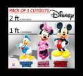 MICKEY AND MINNIE CUTOUTS IN THERMOCOL STANDEE FOR MICKEYMOUSE CLUBHOUSE THEME BASED BIRTHDAY DECORATION.. 