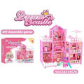 Dream Castle Big Doll House for Girls - 162 Pieces 3-Storey Villa Family DIY Accessories Assembly Toy Girl Gift. 