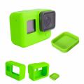 GoPro Hero 5 silicone protective case+lens cover - Green. 