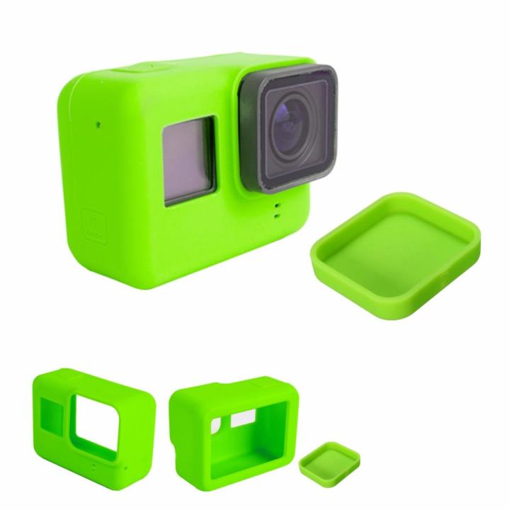GoPro Hero 5 silicone protective case+lens cover - Green
