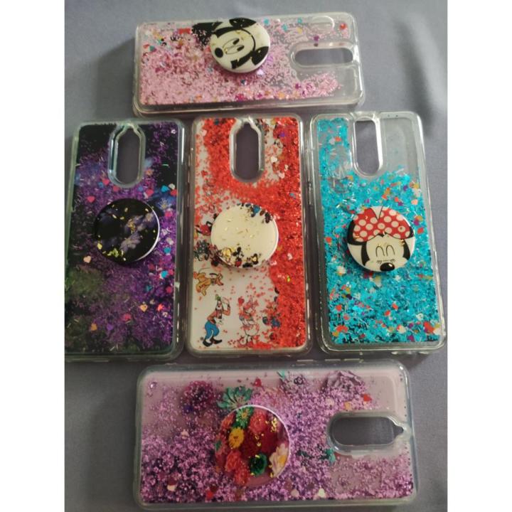 For HUAWEI MATE 10 LITE Glitter Bling With 3D Design Moving Glitter With Free Popup Socket Fancy Back Cover For Girls HUAWEI MATE 10 LITE Case