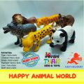 10pcs Complete Pack High Quality Rubber Wild Animal Zoo Set Toys For Kids & Boys. 