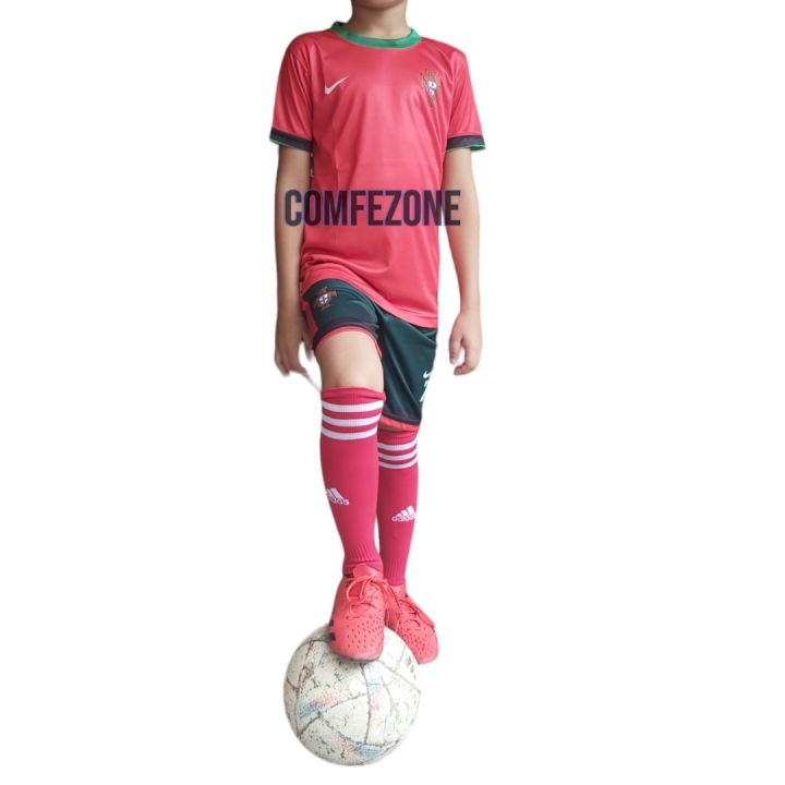New Eurocup portugal Ronaldo CR#7 soccer kit for kids 5-13 years