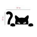 Unique Glow In The Dark Cat Sticker For Switch Board Art With Glowing Eyes | Glow In The Dark Sricker For Girls And Boys And Kids Room | Glow In Dark Prank Halloween Sticker | Horror Cat With Glowing Eyes Wall Sticker For Bedroom. 