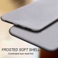 (Free Tempered Glass) Biruiqu For Infinix Hot 8 Anti Shock Slim Soft【Sandstone】Shell Phone Cover Case. 
