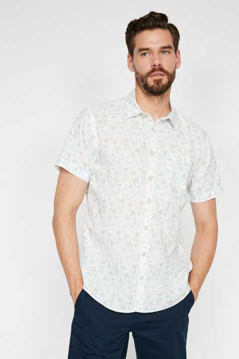 Koton%20Men's%20Blue%20Patterned%20Shirt%209YAM61054BW%20-%20Image%203