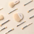 ZENN.TH makeup mini portable travel soft hair blusher face repair highlight eye shadow powder brush set. 