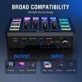 FIFINE Gaming Audio Mixer,Streaming 4-Channel RGB Mixer with XLR Microphone Interface,for Game Voice,Podcast,AmpliGame SC3. 