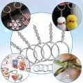 75pcs Keychain Open Jump Rings Eye Pins Jewelry Making Accessories Art Kits for DIY Epoxy Resin Key Chain Key Ring Pendants. 