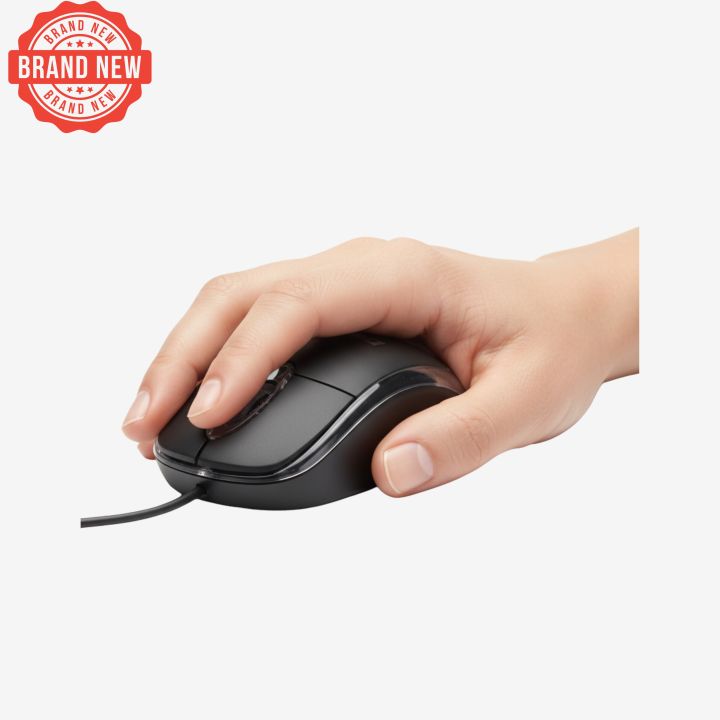 Dell Optical Wired Mouse USB – Black (High Precision, Comfortable Grip)