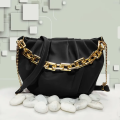New Trending Stylish Crossbody Metal Chain Design Strap Mini Shoulder Handbags | Hand Bag For Girls, Ladies, Women | Bags For Girls Women Ladies | Female Embroidery Travel Zipper Leather Handbag | Best Gift for Her. 