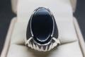 Mens Black Aqeeq Ring Sterling Silver 925 Onyx Ring Carnelian Statement Ring Hakik Ring Yemen Aqiq Ring Yemeni Artisan Black Agate Ring For Men. 