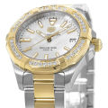 Tag Heuer Aquaracer Two-tone Stainless Steel White Mother of Pearl Dial Quartz Watch for Ladies - WBD1321.BB0320. 