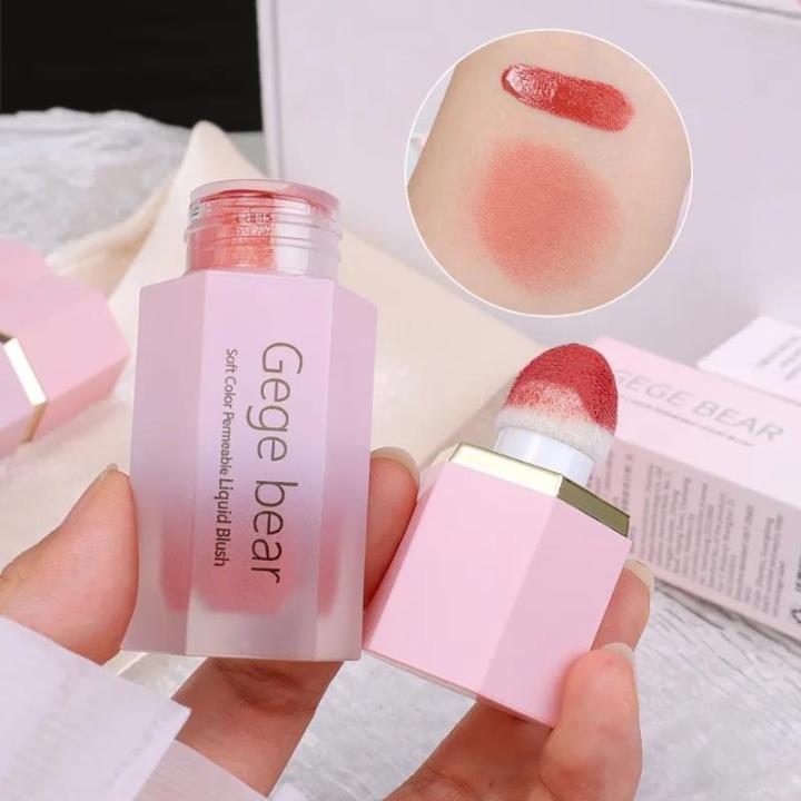 BataBata%206%20Color%20Sponge%20Head%20Liquid%20Cheek%20Blush%20Stick%20Waterproof%20Multi-purpose%20Silky%20Eyes%20Lips%20Blusher%20Gel%20Cream%20Facial%20Makeup%20Pigment%20-%20Image%204