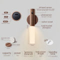 LED Wood Night Light PIR Motion Sensor Magnetic Wall Lamp USB Rechargeable Lights Home Staircase Bedroom Lamp Bedside Lighting. 